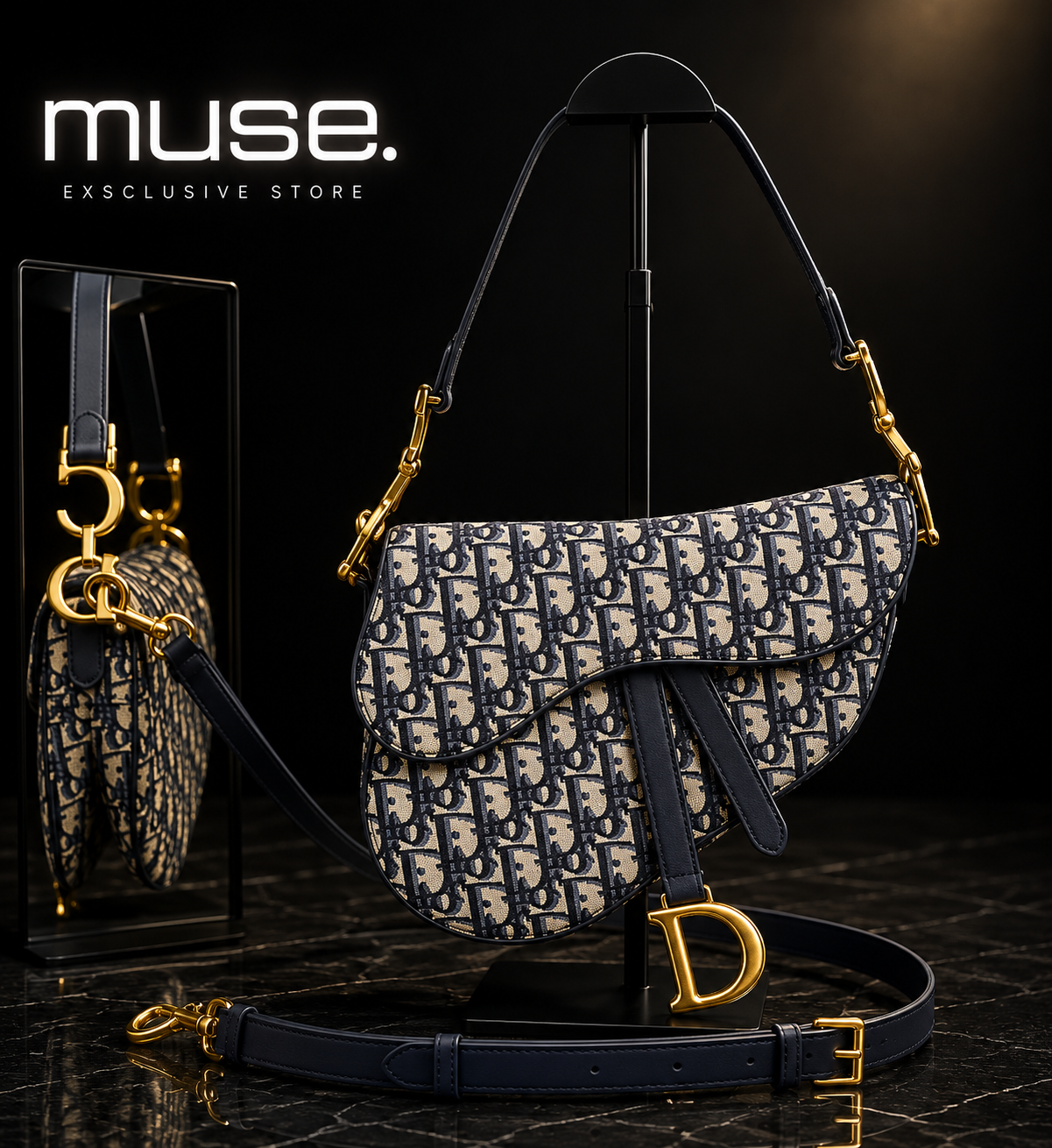 BORSA A TRACOLLA JACQUARD DIOR