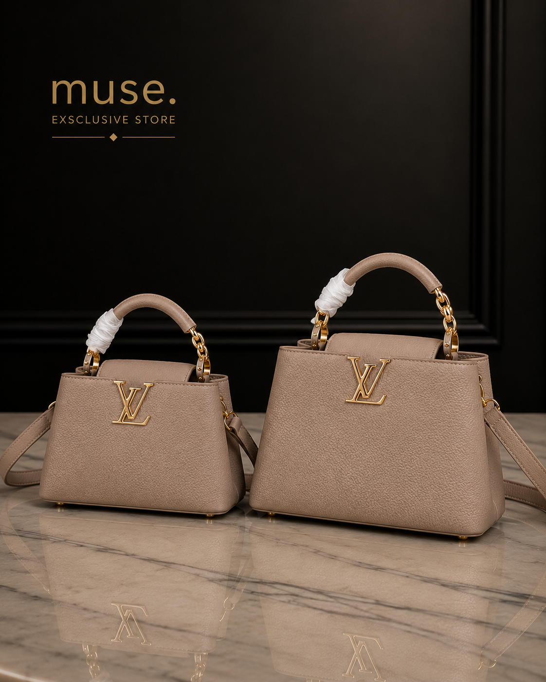 BORSA CAPUCINES GRIGIA