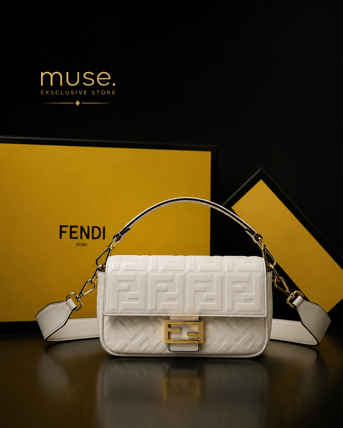 BORSA BAGUETTE FF BIANCA