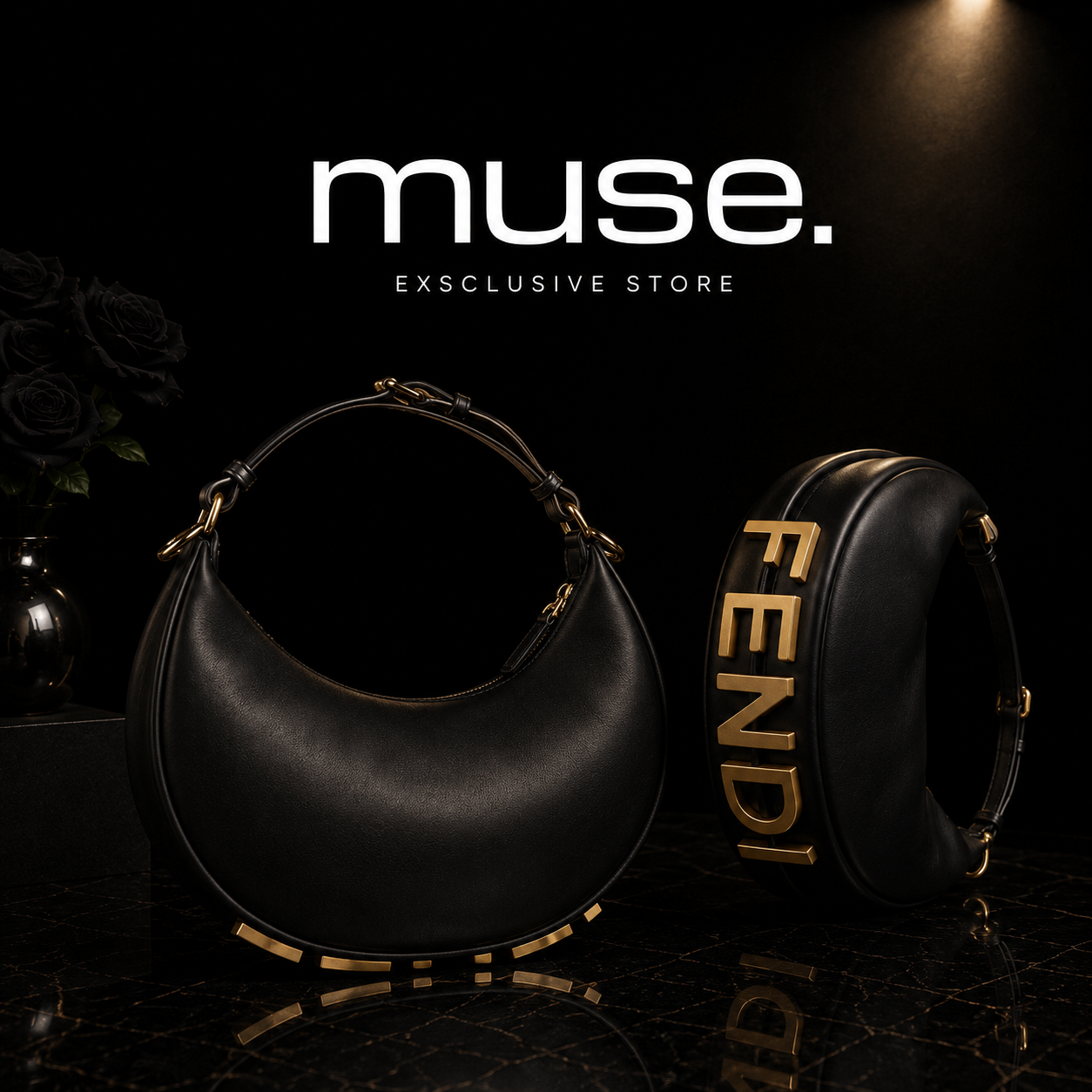 BORSA MEZZA LUNA FF