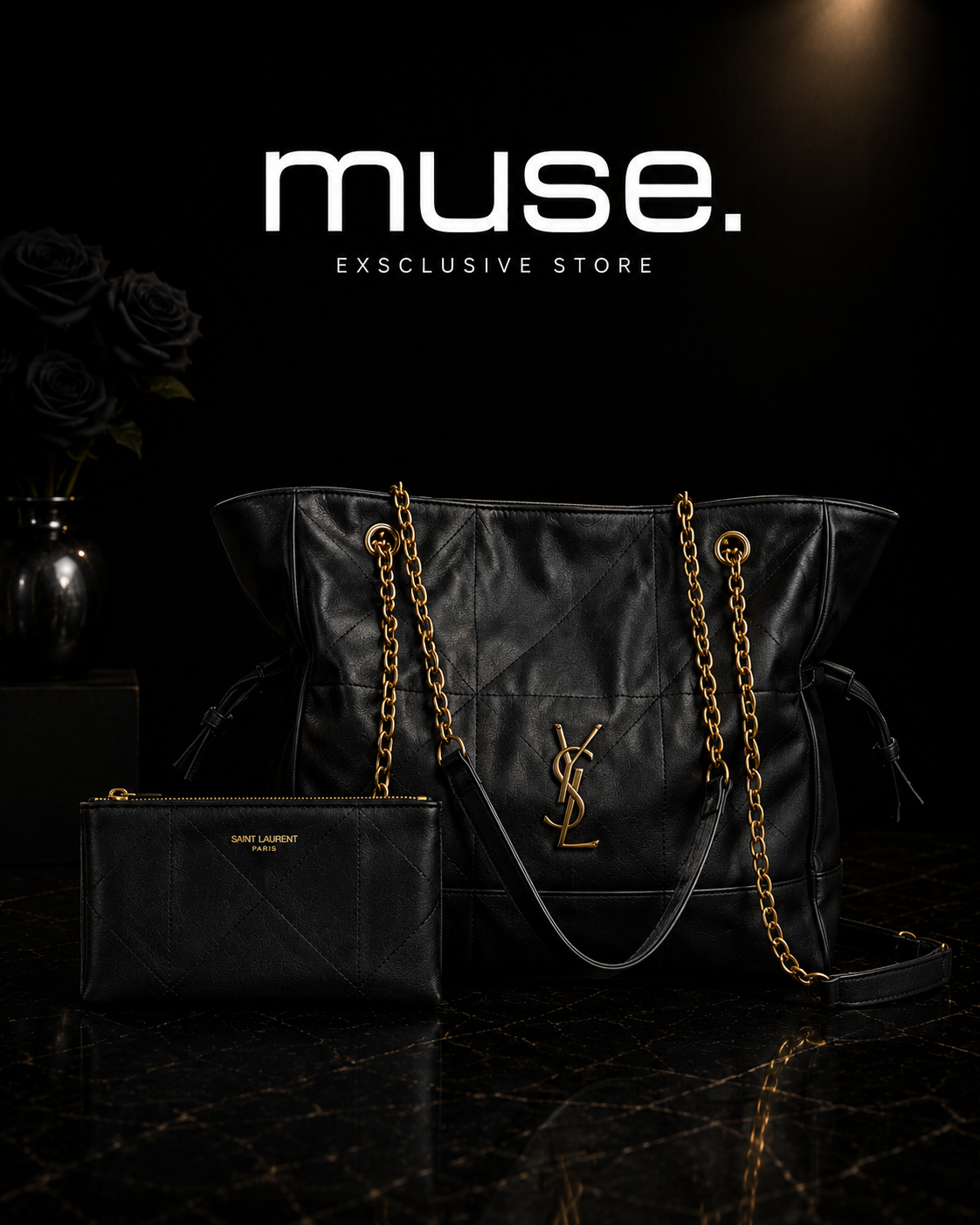 YSL SHOPPING BAG NERA