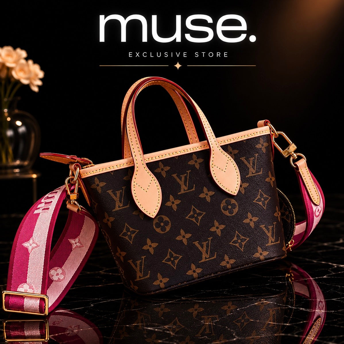 BORSA LV NEVERFULL ROSA
