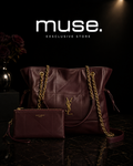 YSL SHOPPING BAG BORDEAUX