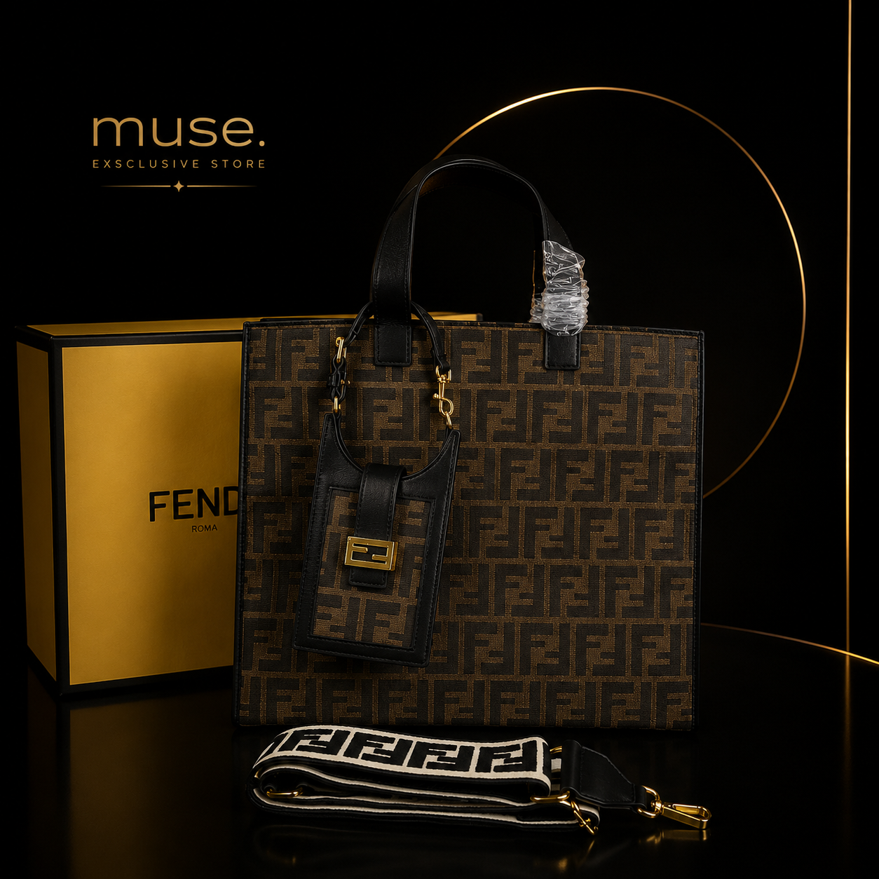 BORSA TOTE JACQUARD FF