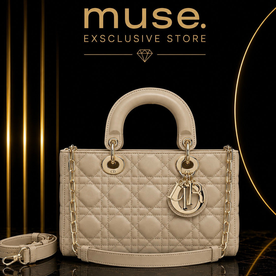 BORSA LADY PICCOLA BEIGE