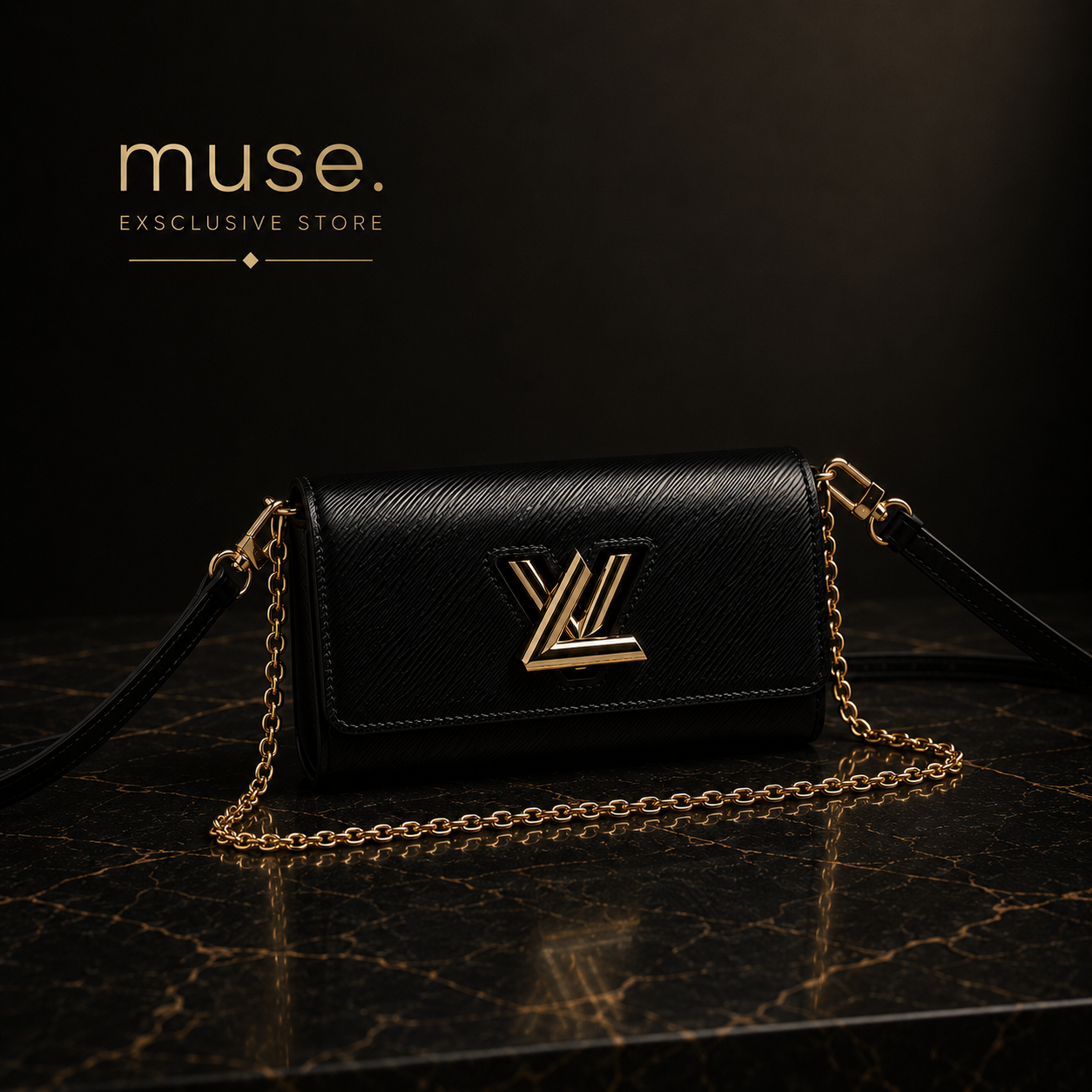 POCHETTE TWIST NERA
