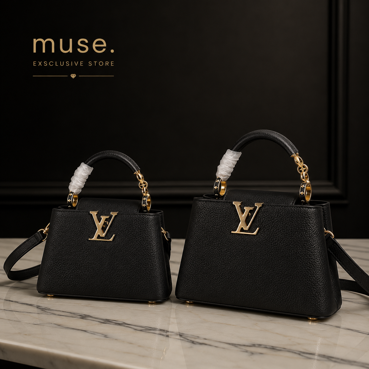 BORSA CAPUCINES NERA