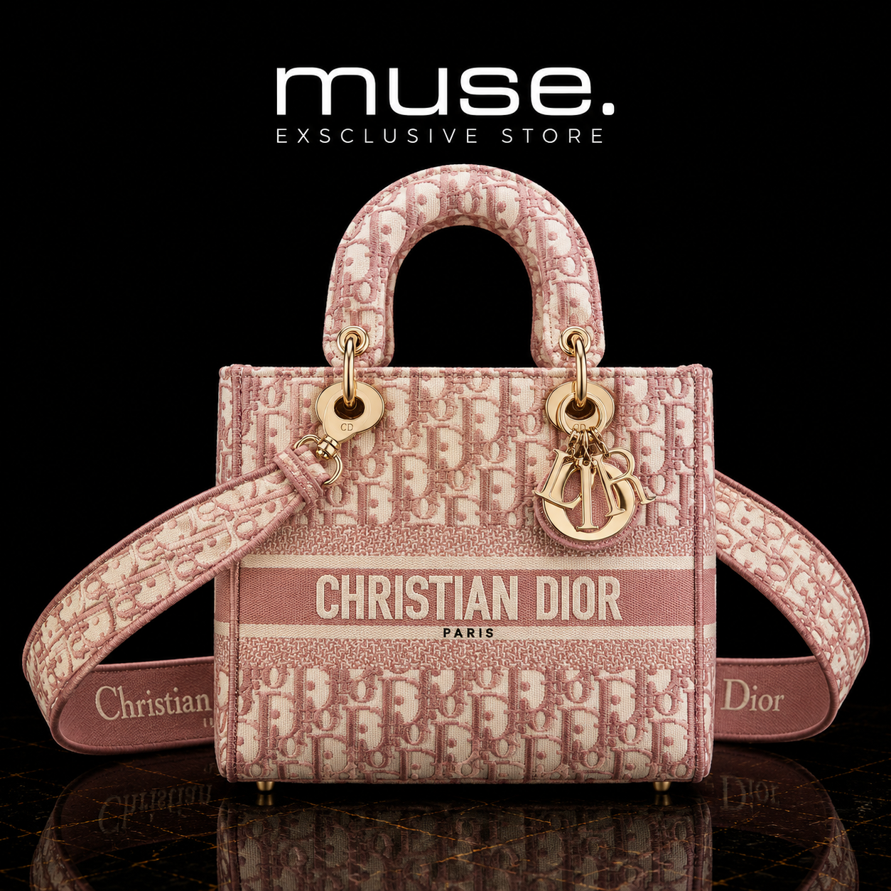 BORSA LADY JACQUARD ROSA