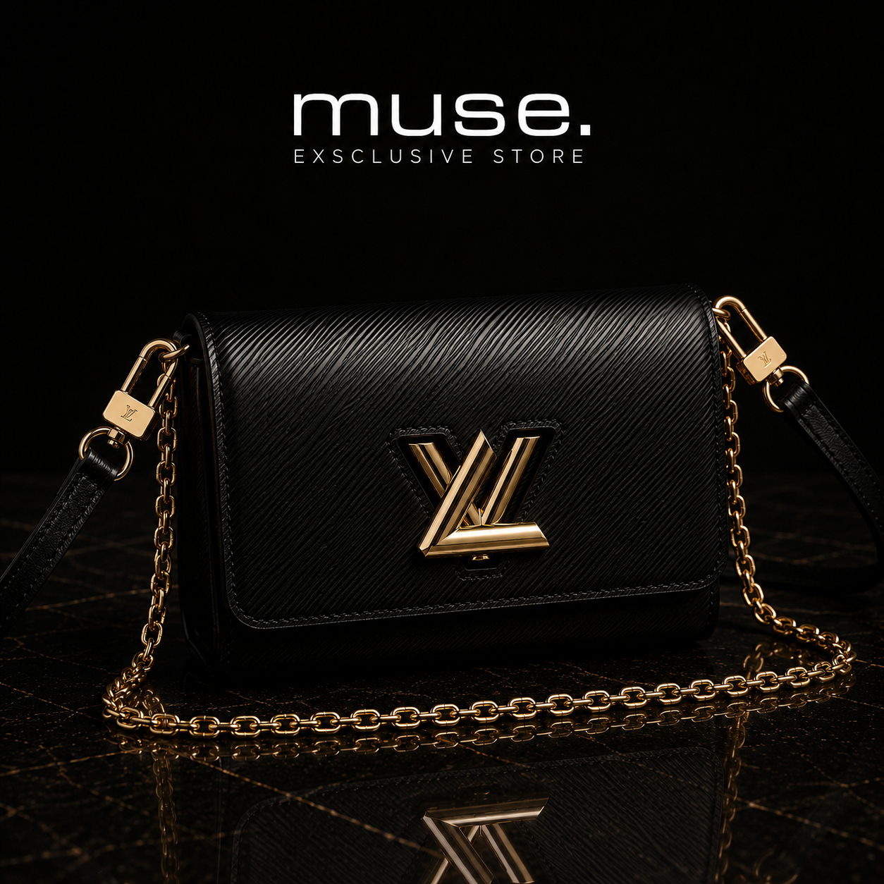 POCHETTE TWIST NERA