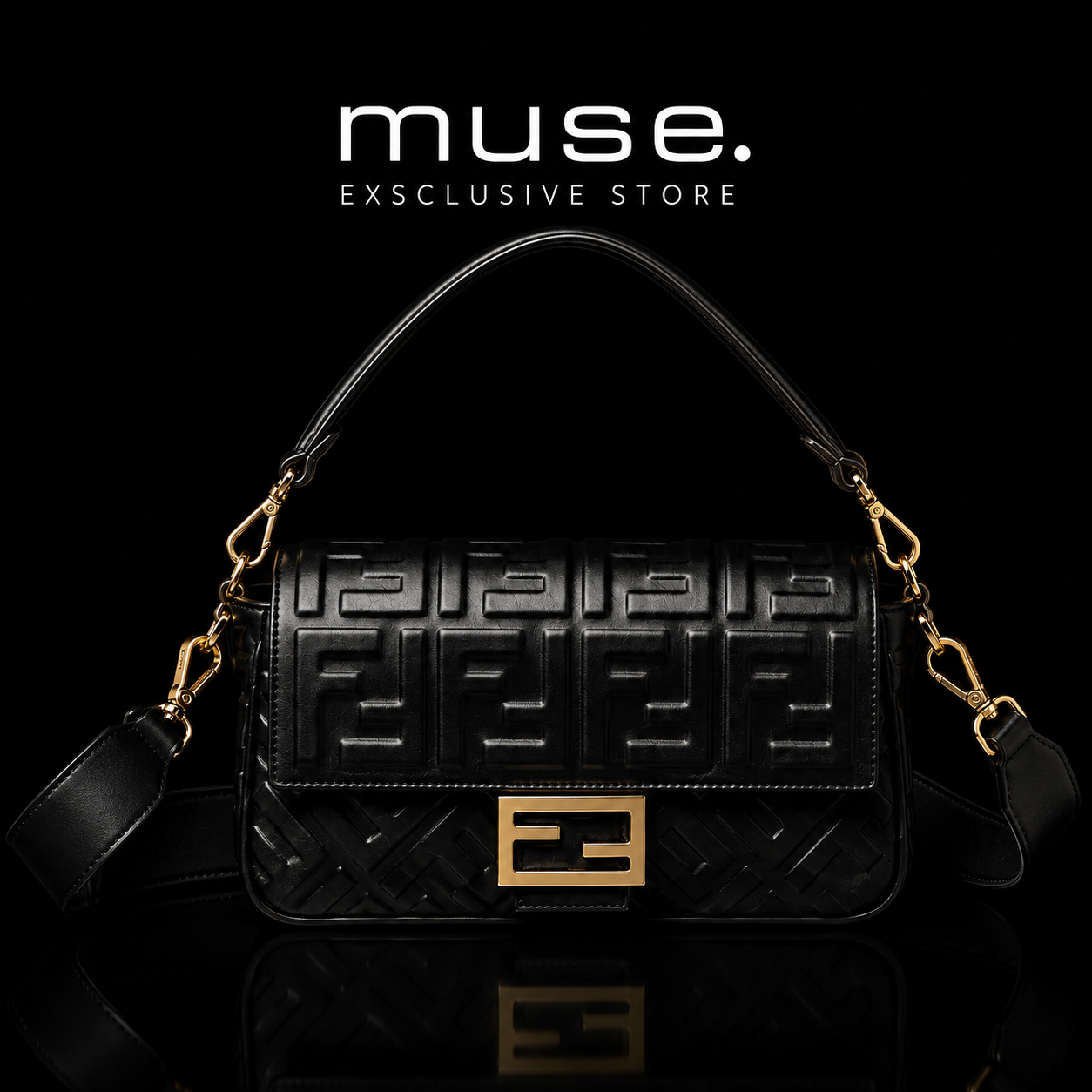 BORSA BAGUETTE FF NERA