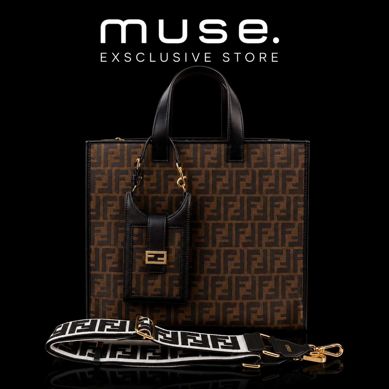 BORSA TOTE JACQUARD FF