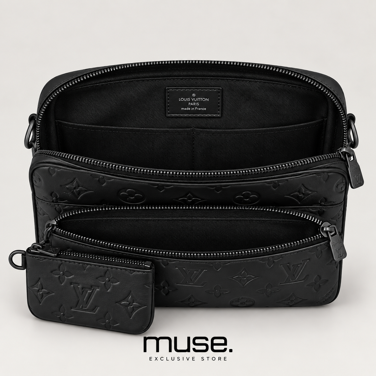 Borsa Trio a tracolla nera