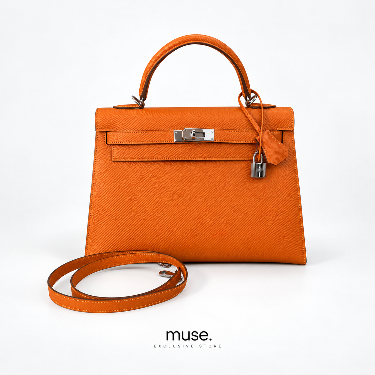 Borsa kelly arancione 20/25/28cm