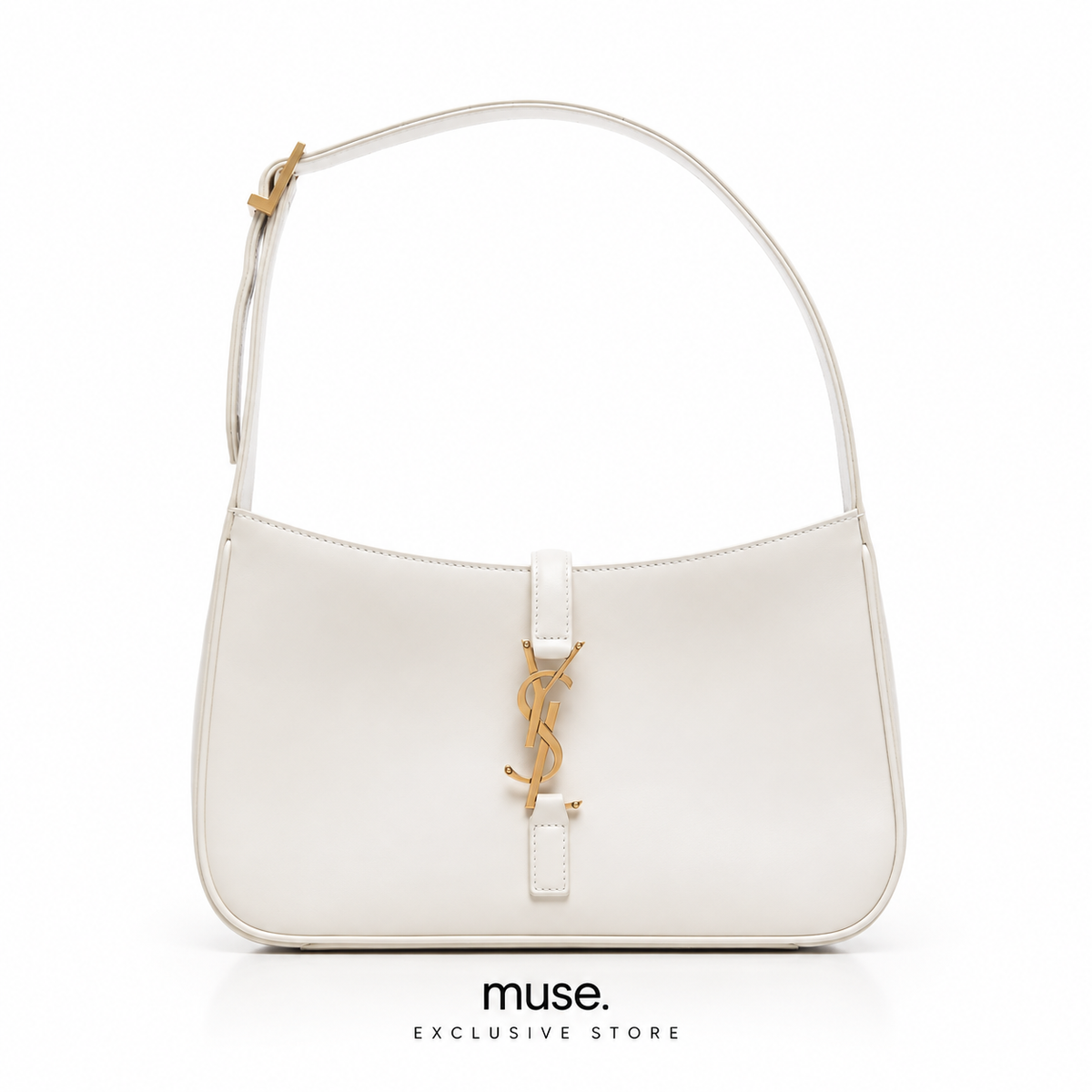 Borsa hobo bianca 23cm