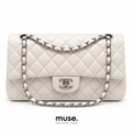 Borsa chany classic bianca 26cm