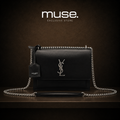 YSL Sunset Medium argento 22cm