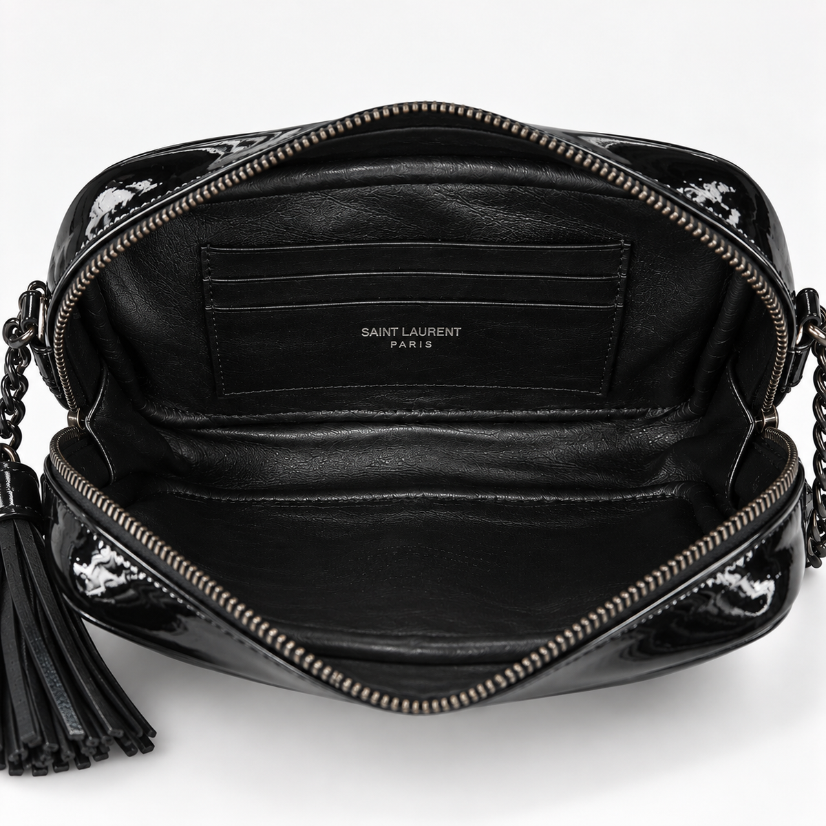 Borsa mini total black lucida 19cm