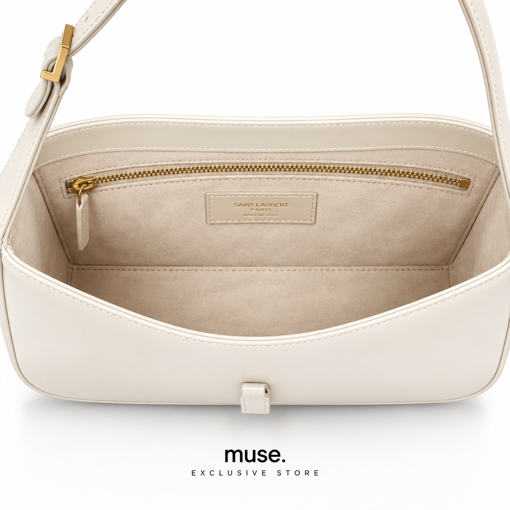 Borsa hobo bianca 23cm
