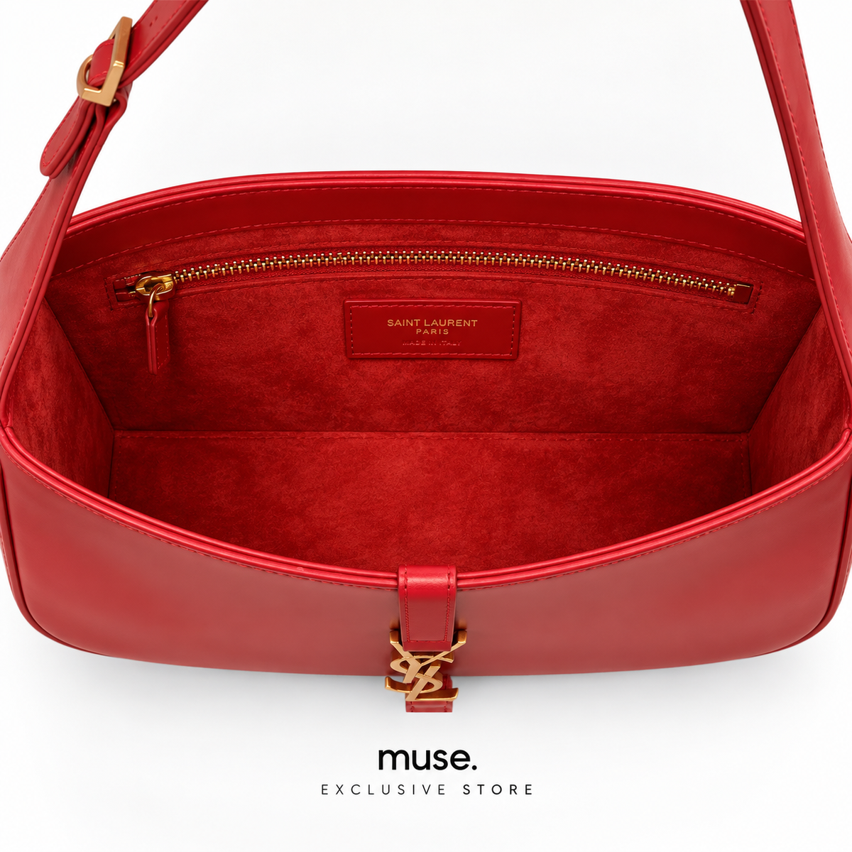 Borsa hobo rossa 23cm