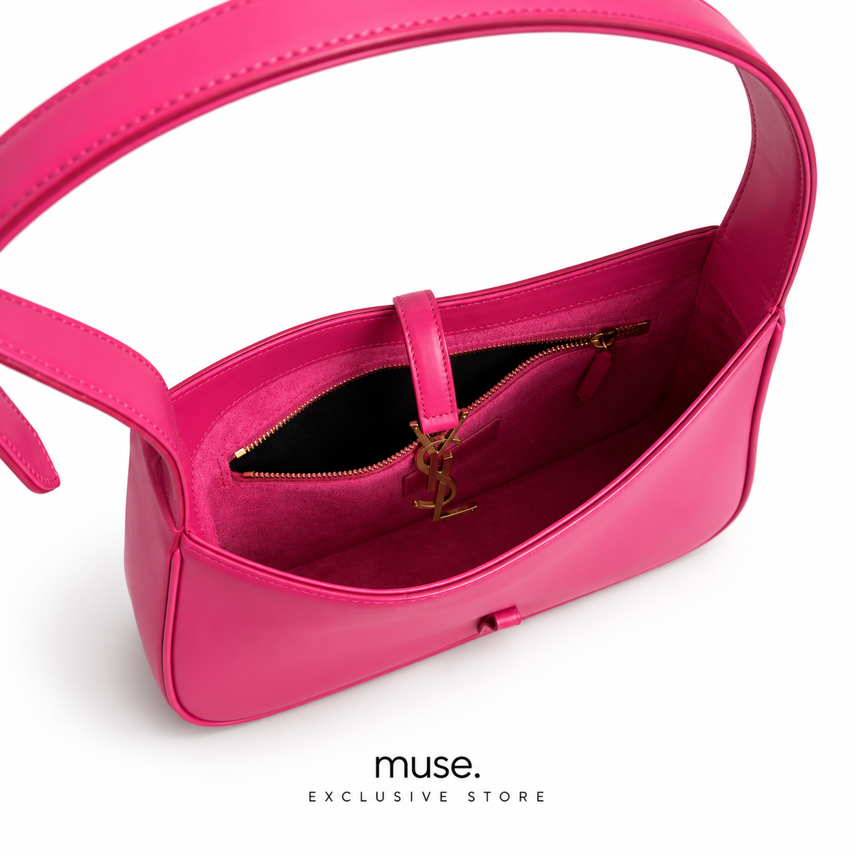 Borsa hobo fucsia 23cm