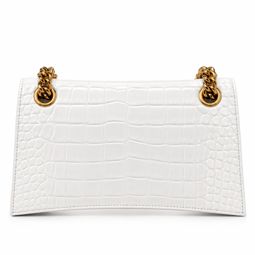Borsa bale croc bianca