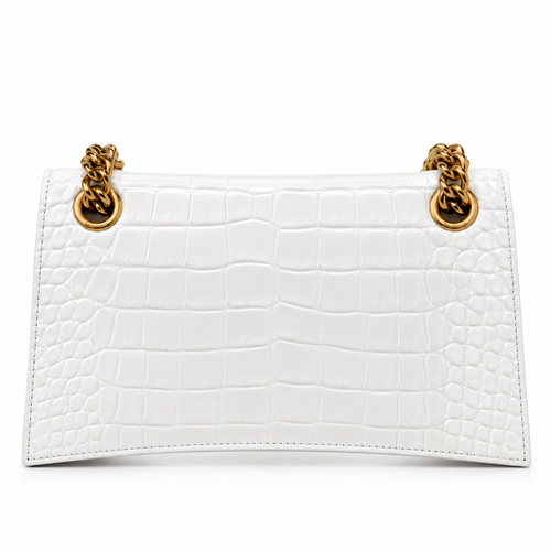 Borsa bale croc bianca