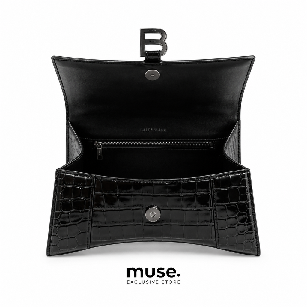 Borsa bale croc total black